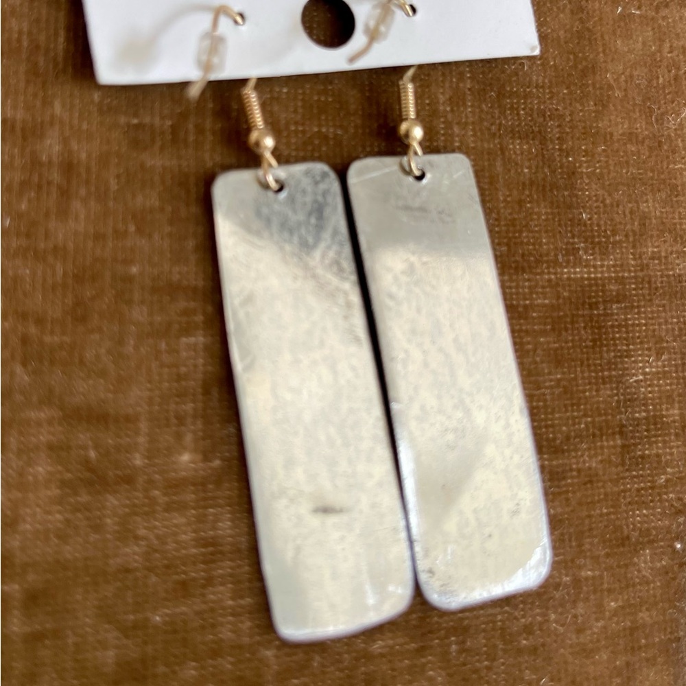Floral Multicolor Rectangular Earrings - Picture 4 of 4
